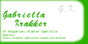 gabriella krakker business card